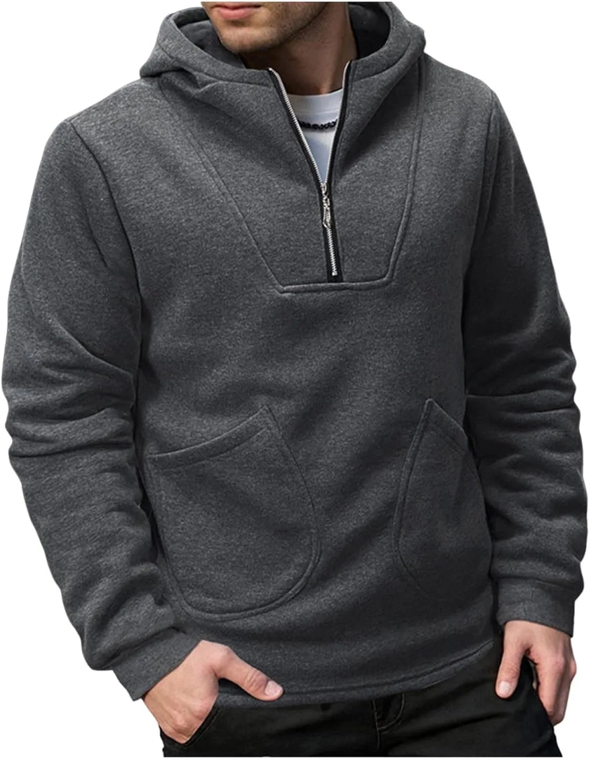 Xiaojmake мужская повседневная хлопковая флисовая толстовка с капюшоном, длинный рукав, четверть молнии, с карманом
Xiaojmake мужская повседневная хлопковая флисовая толстовка с капюшоном, длинный рукав, четверть молнии, с карманом