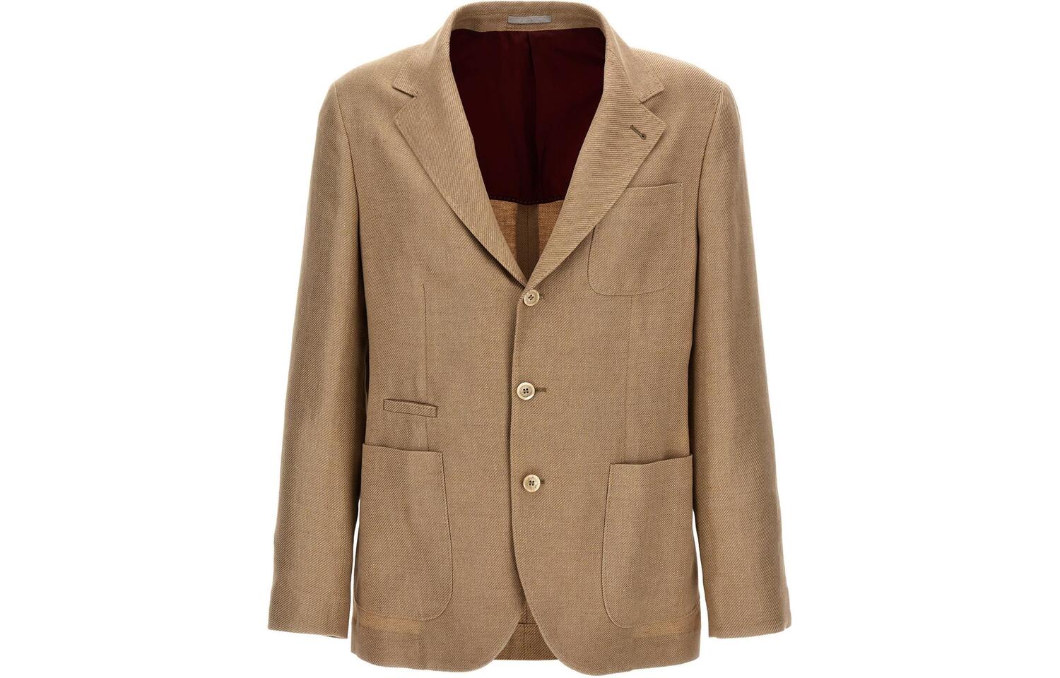 Однобортный приталенный блейзер Brunello Cucinelli, коричневый
Однобортный приталенный блейзер Brunello Cucinelli, коричневый