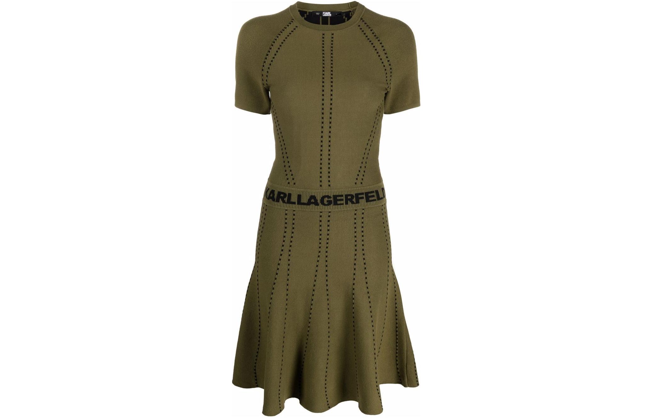 KARL LAGERFELD Платье короткое с рукавом и логотипной лентой KARL LAGERFELD / Karl Lagerfeld Jeans, зеленое
KARL LAGERFELD Платье короткое с рукавом и логотипной лентой KARL LAGERFELD / Karl Lagerfeld Jeans, зеленое