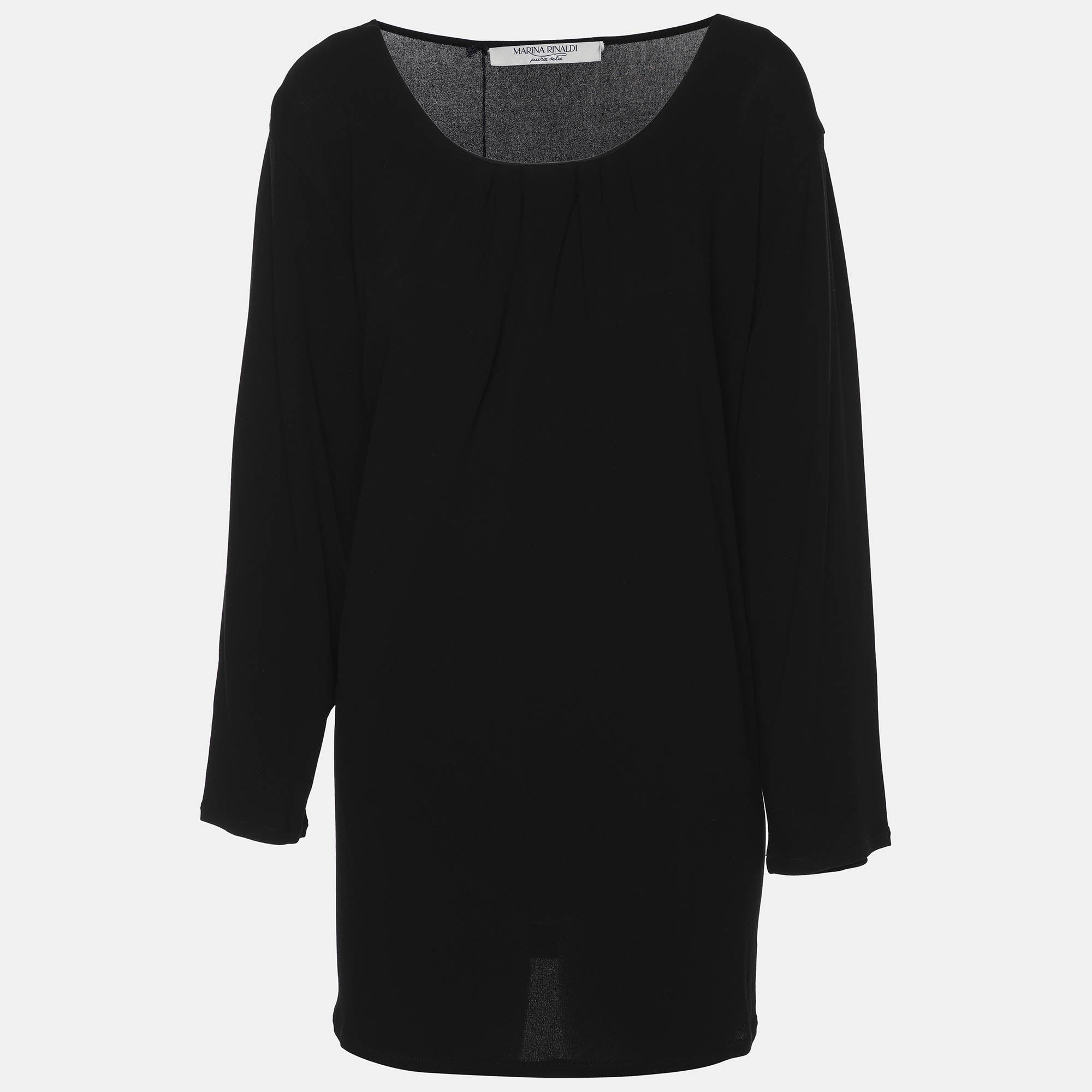 Черная трикотажная футболка с длинными рукавами Марина Ринальди Marina Rinaldi, черный
Черная трикотажная футболка с длинными рукавами Марина Ринальди Marina Rinaldi, черный