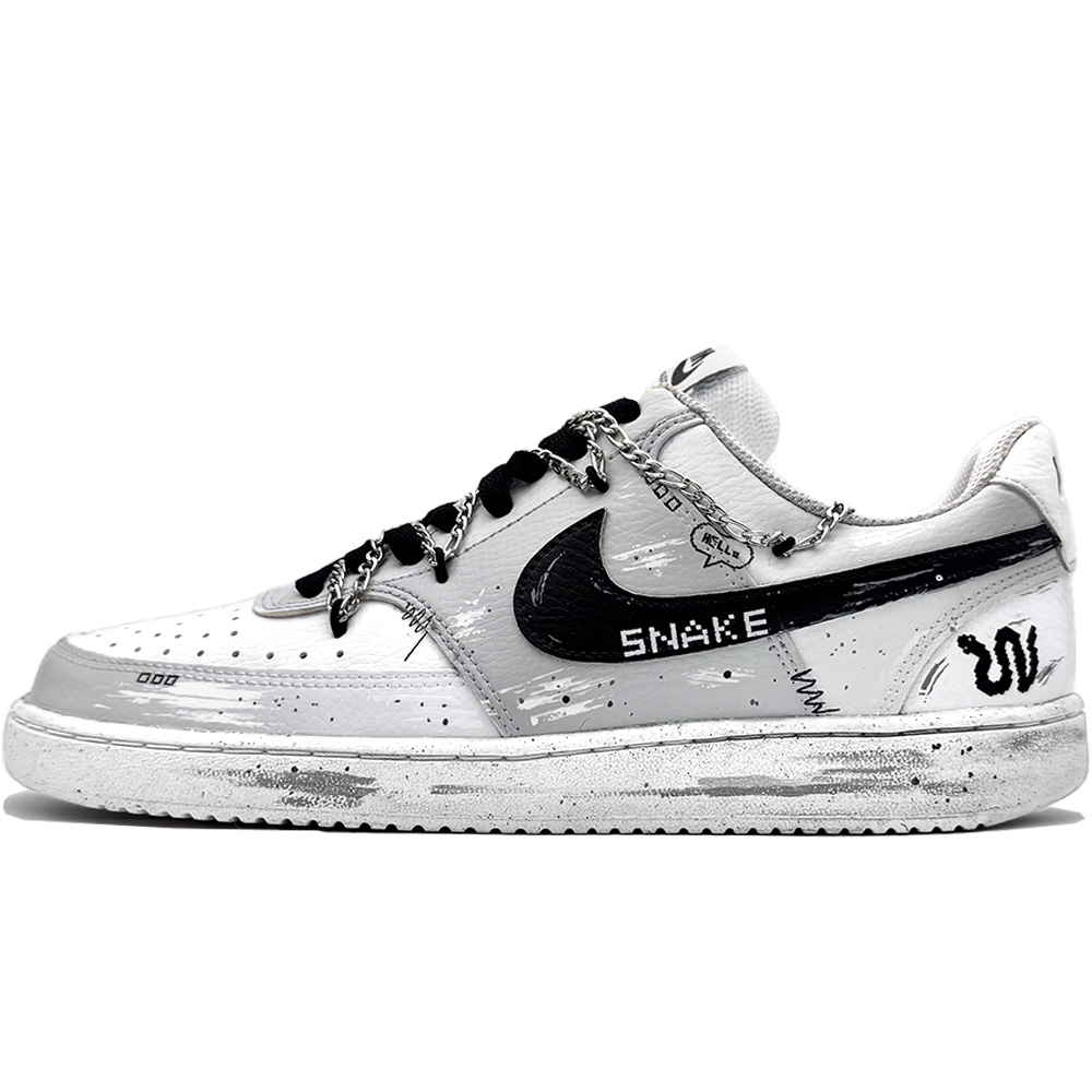 Nike Court Vision 1 Gluttonous Snake устойчивые к истиранию низкие кроссовки для скейтбординга мужские черный белый
Nike Court Vision 1 Gluttonous Snake устойчивые к истиранию низкие кроссовки для скейтбординга мужские черный белый