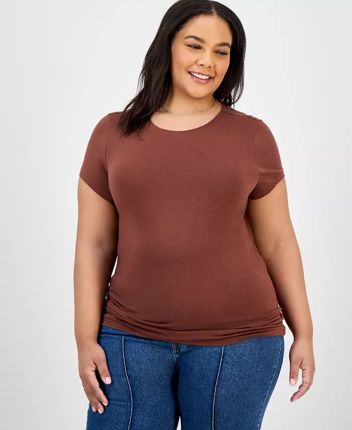 Футболка большого размера с круглым вырезом и короткими рукавами Aveto, коричневый
Футболка большого размера с круглым вырезом и короткими рукавами Aveto, коричневый