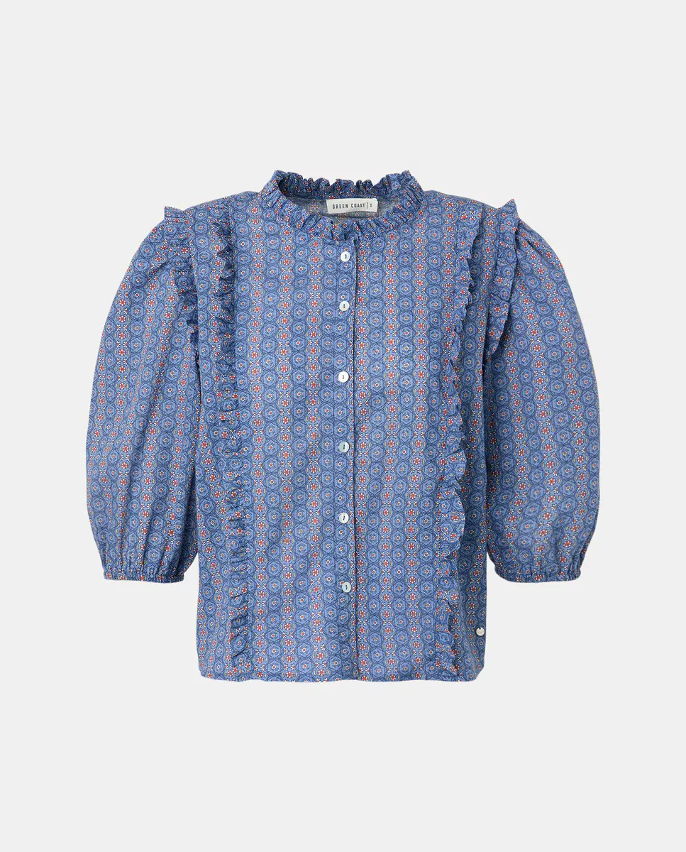 Романтическая блузка для женщин с принтом Green Coast, синий
Романтическая блузка для женщин с принтом Green Coast, синий