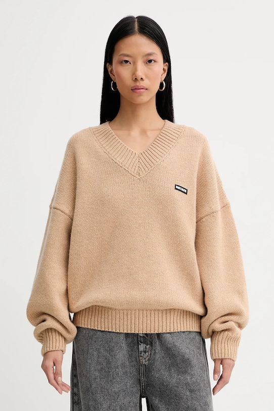 Шерстяной свитер Rotate, бежевый
Шерстяной свитер Rotate, бежевый