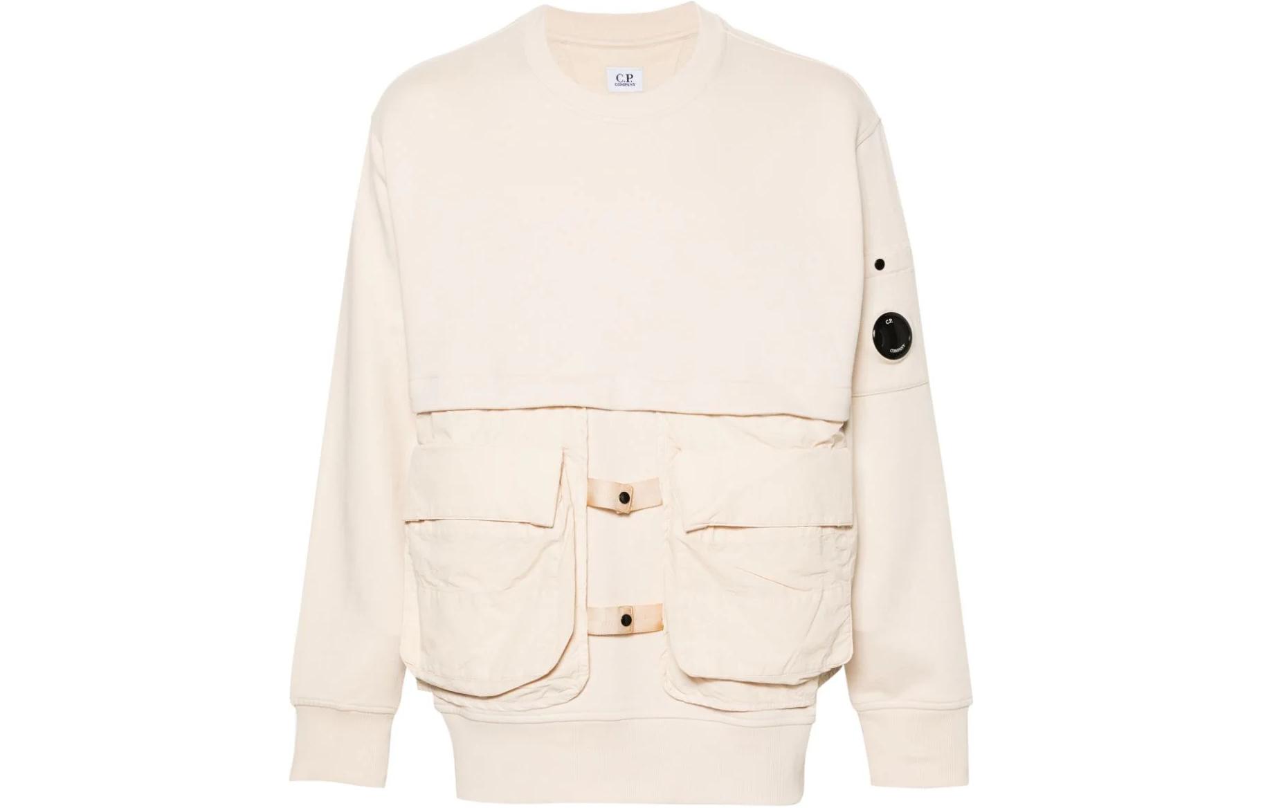 C.P. Company Свитшот со съемными панелями и деталями линз, светло-бежевый
C.P. Company Свитшот со съемными панелями и деталями линз, светло-бежевый