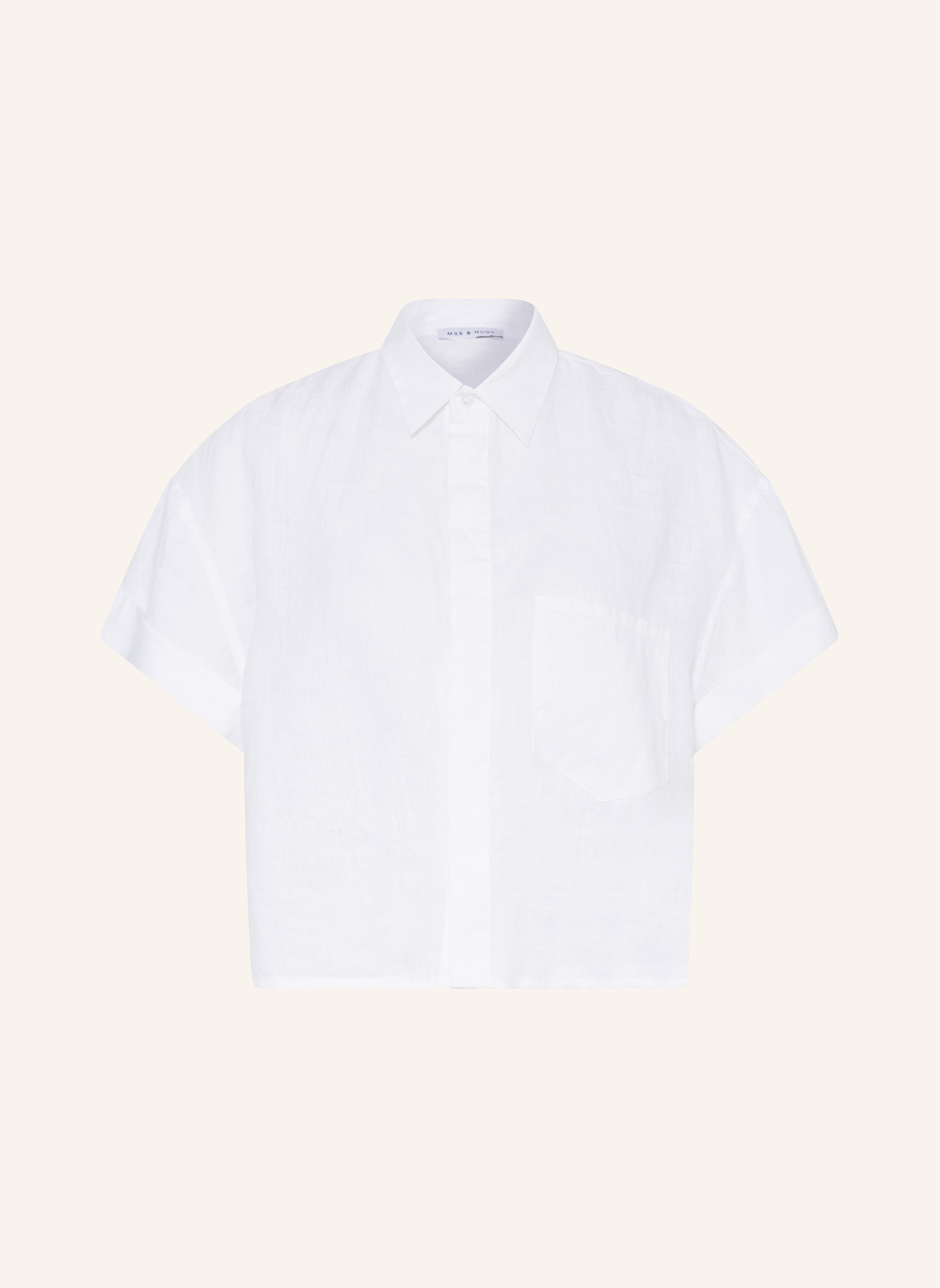 Блузка-Рубашка свободного покроя из льна Mrs & Hugs, белый
Блузка-Рубашка свободного покроя из льна Mrs & Hugs, белый