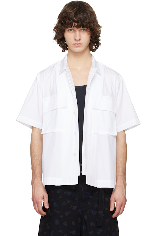 Sacai Рубашка из поплина Off White
Sacai Рубашка из поплина Off White