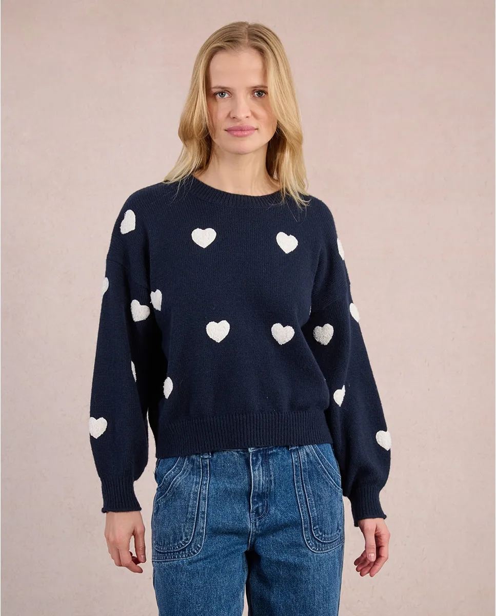 Женский джемпер с длинным рукавом с принтом в виде сердец Molly Bracken, темно-синий
Женский джемпер с длинным рукавом с принтом в виде сердец Molly Bracken, темно-синий