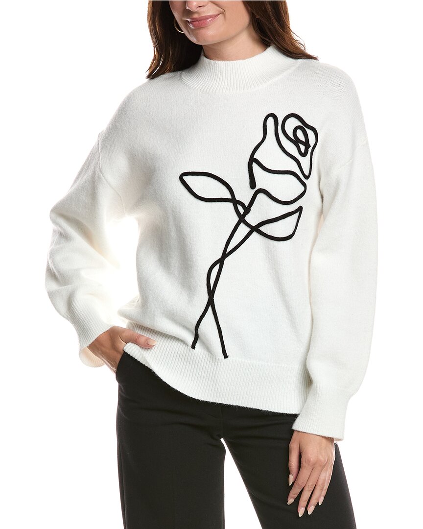 Грация Цветочная вышивка воротник-стойка вязаный свитер Gracia, белый
Грация Цветочная вышивка воротник-стойка вязаный свитер Gracia, белый