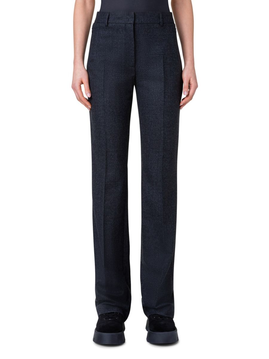 Шерстяные фланелевые брюки Мэрилин Akris, угольный
Шерстяные фланелевые брюки Мэрилин Akris, угольный