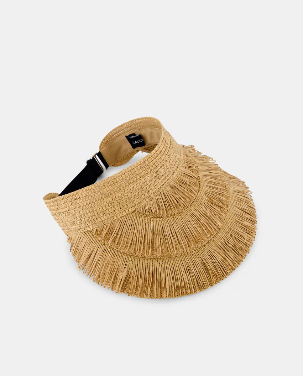 Женский бахромчатый однотонный козырек Latouche, бежевый
Женский бахромчатый однотонный козырек Latouche, бежевый