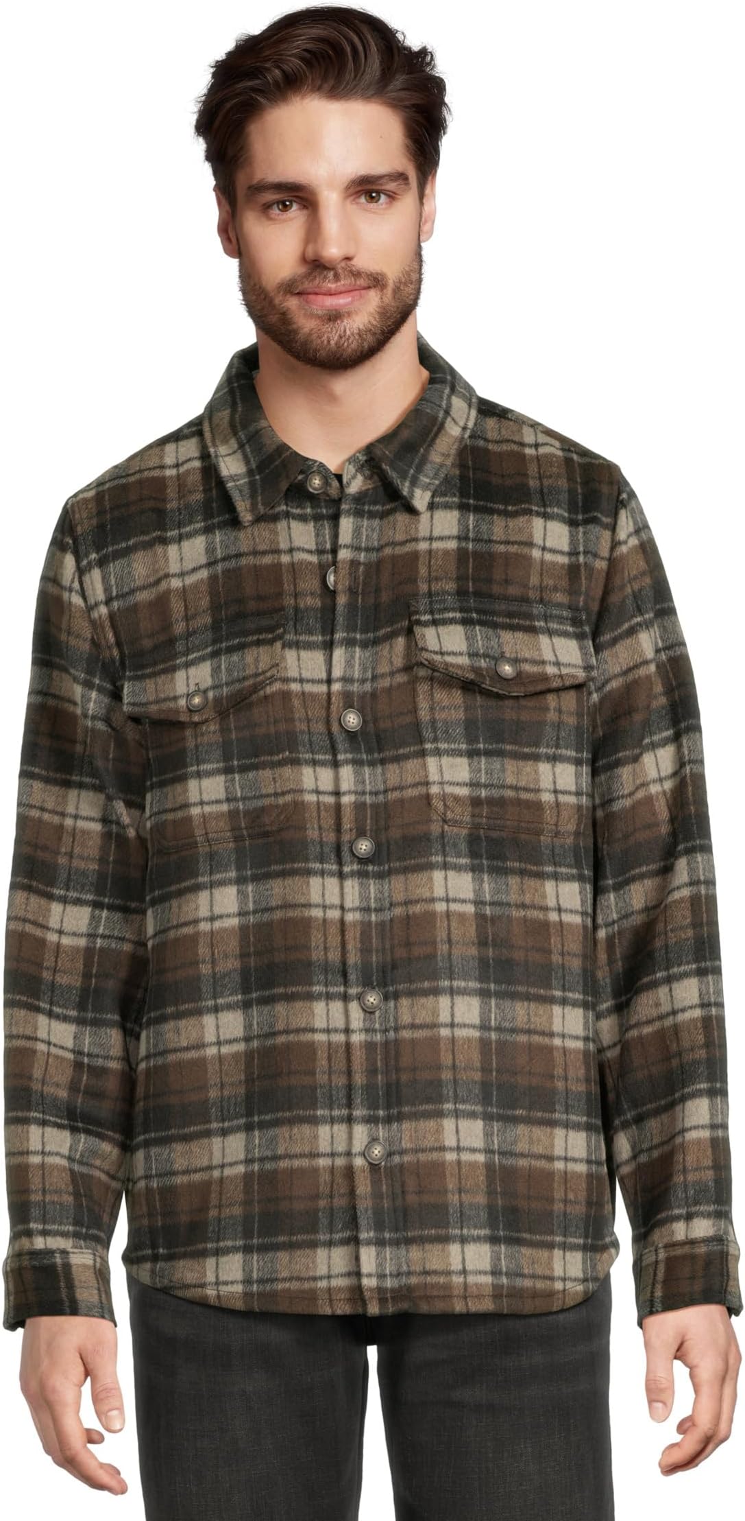 Мужская клетчатая куртка-рубашка Liverpool Los Angeles, Putty/Brown/Black Multi
Мужская клетчатая куртка-рубашка Liverpool Los Angeles, Putty/Brown/Black Multi