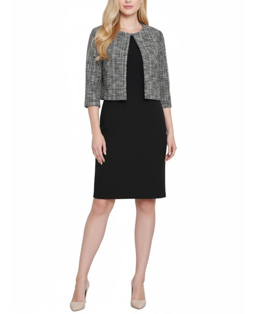 Женский комплект из двух предметов: жакет и платье NY Collection, Black White Silver
Женский комплект из двух предметов: жакет и платье NY Collection, Black White Silver