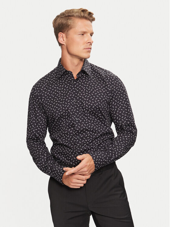 Рубашка узкого кроя Boss, черный
Рубашка узкого кроя Boss, черный