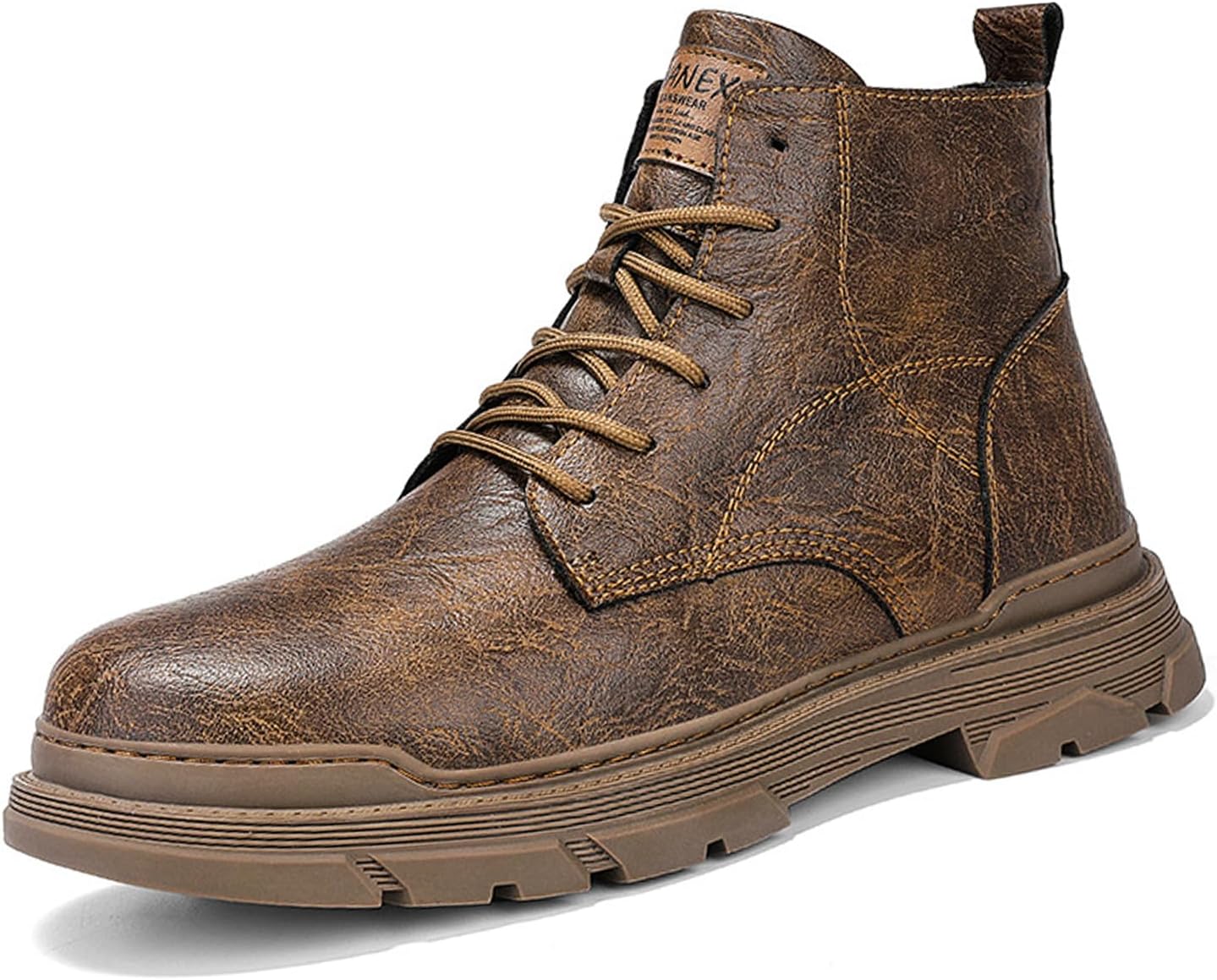 Мужские кожаные байкерские боевые ботинки с шнуровкой, ретро с круглым носком, подошва с протектором, черевики чукка до щиколотки, повседневные, водонепроницаемые, оксфорды, ботинки Nouriron, коричневый
Мужские кожаные байкерские боевые ботинки с шнуровкой, ретро с круглым носком, подошва с протектором, черевики чукка до щиколотки, повседневные, водонепроницаемые, оксфорды, ботинки Nouriron, коричневый