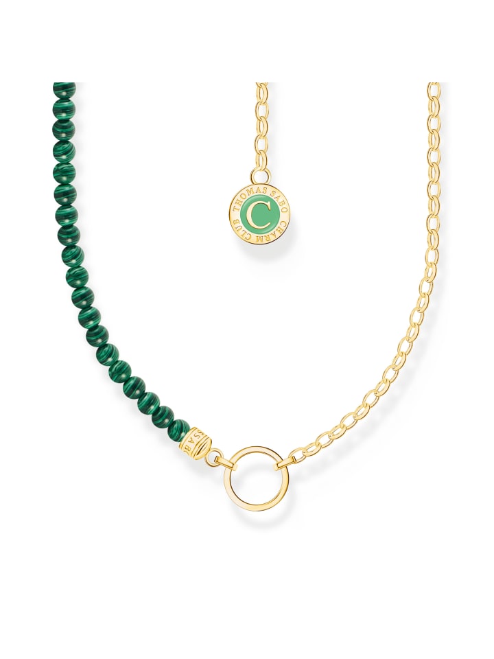 Thomas Sabo Колье с подвеской в виде члена клуба, украшенное звеньями и имитацией малахита, золотого и зеленого цвета
Thomas Sabo Колье с подвеской в виде члена клуба, украшенное звеньями и имитацией малахита, золотого и зеленого цвета