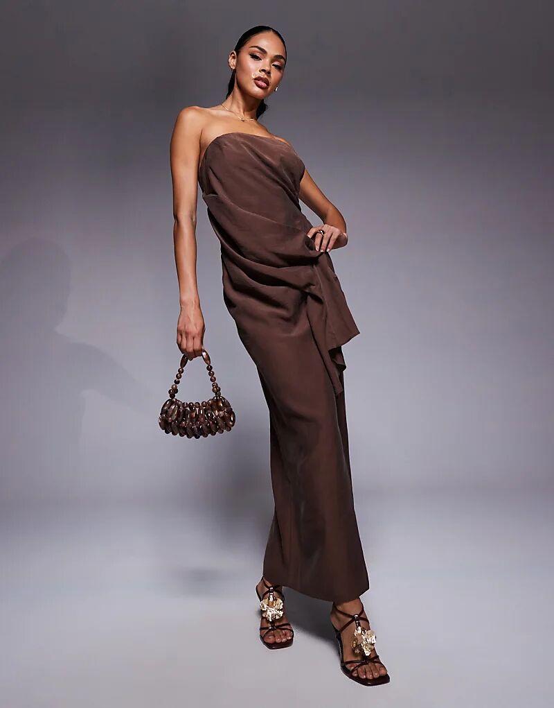 Платье-бандо миди ASOS DESIGN с боковыми складками шоколадного цвета
Платье-бандо миди ASOS DESIGN с боковыми складками шоколадного цвета