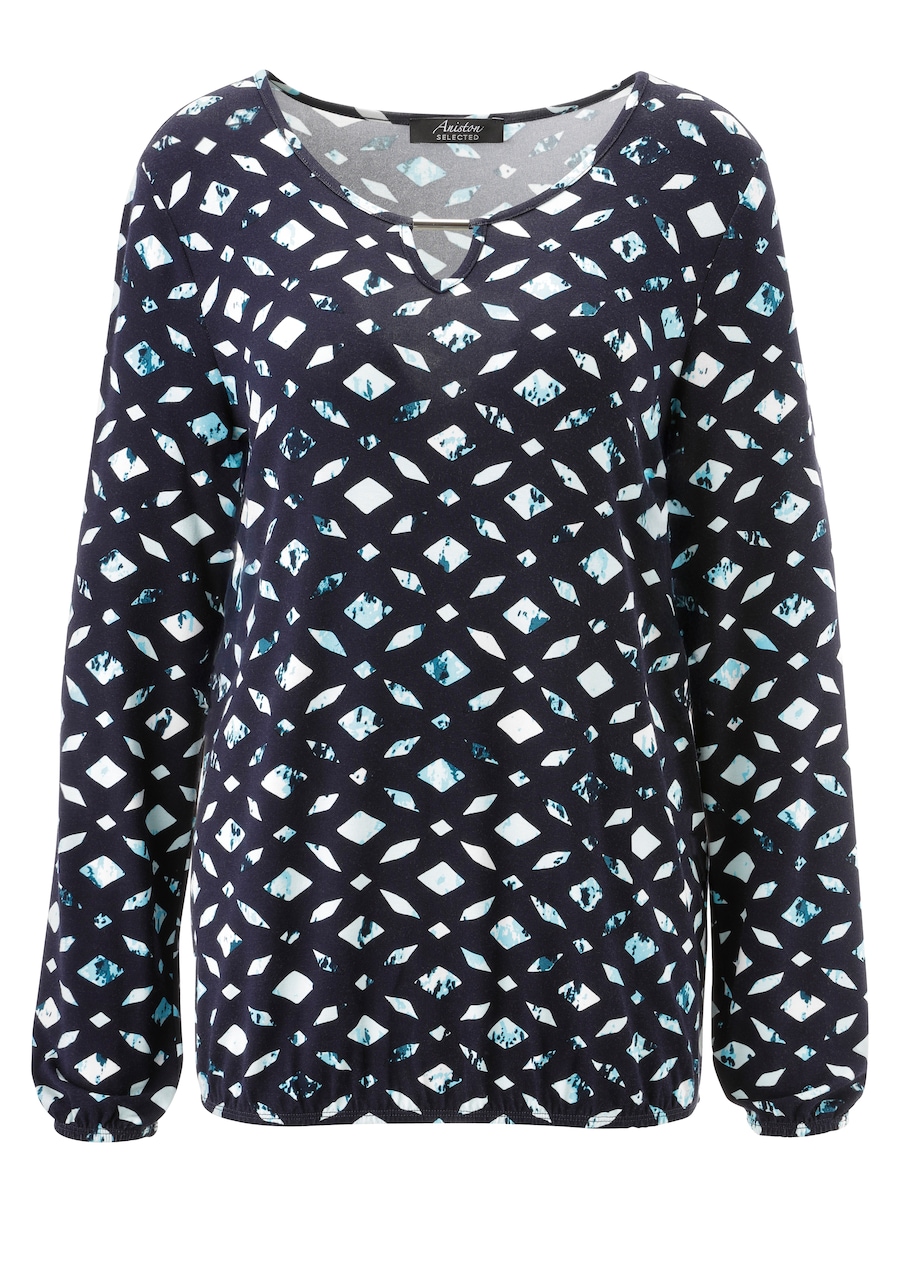 Рубашка Aniston SELECTED, темно-синий/аквамарин/пастельно-голубой
Рубашка Aniston SELECTED, темно-синий/аквамарин/пастельно-голубой