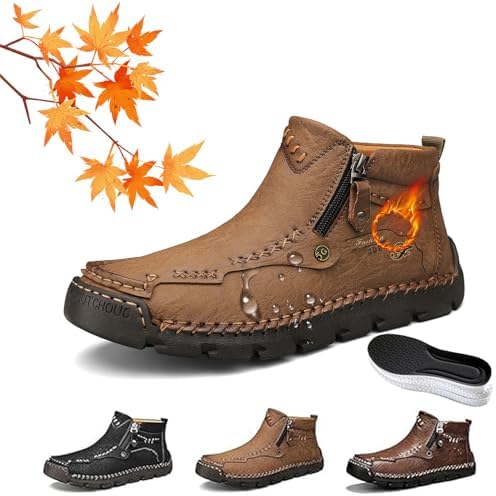 Мужские ручной работы ортопедические кожаные лоферы для улицы, мужские прошитые вручную удобные водонепроницаемые мокасины с широким носком, с боковой молнией, на плоской подошве, противоскользящие Wxdstw, хаки
Мужские ручной работы ортопедические кожаные лоферы для улицы, мужские прошитые вручную удобные водонепроницаемые мокасины с широким носком, с боковой молнией, на плоской подошве, противоскользящие Wxdstw, хаки