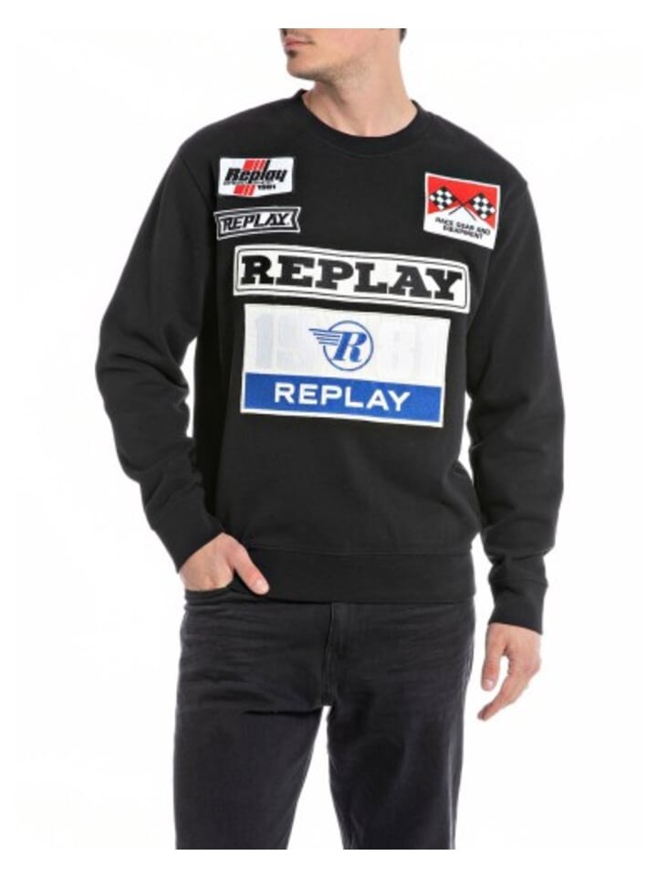 Толстовка Replay Sweatshirt, черный 
Толстовка Replay Sweatshirt, черный