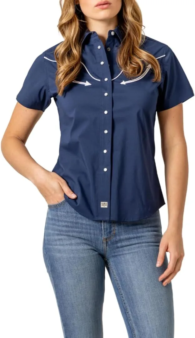 Kimes Ranch Women's Snap Shirt — короткий рукав, застежка на кнопки
Kimes Ranch Women's Snap Shirt — короткий рукав, застежка на кнопки
