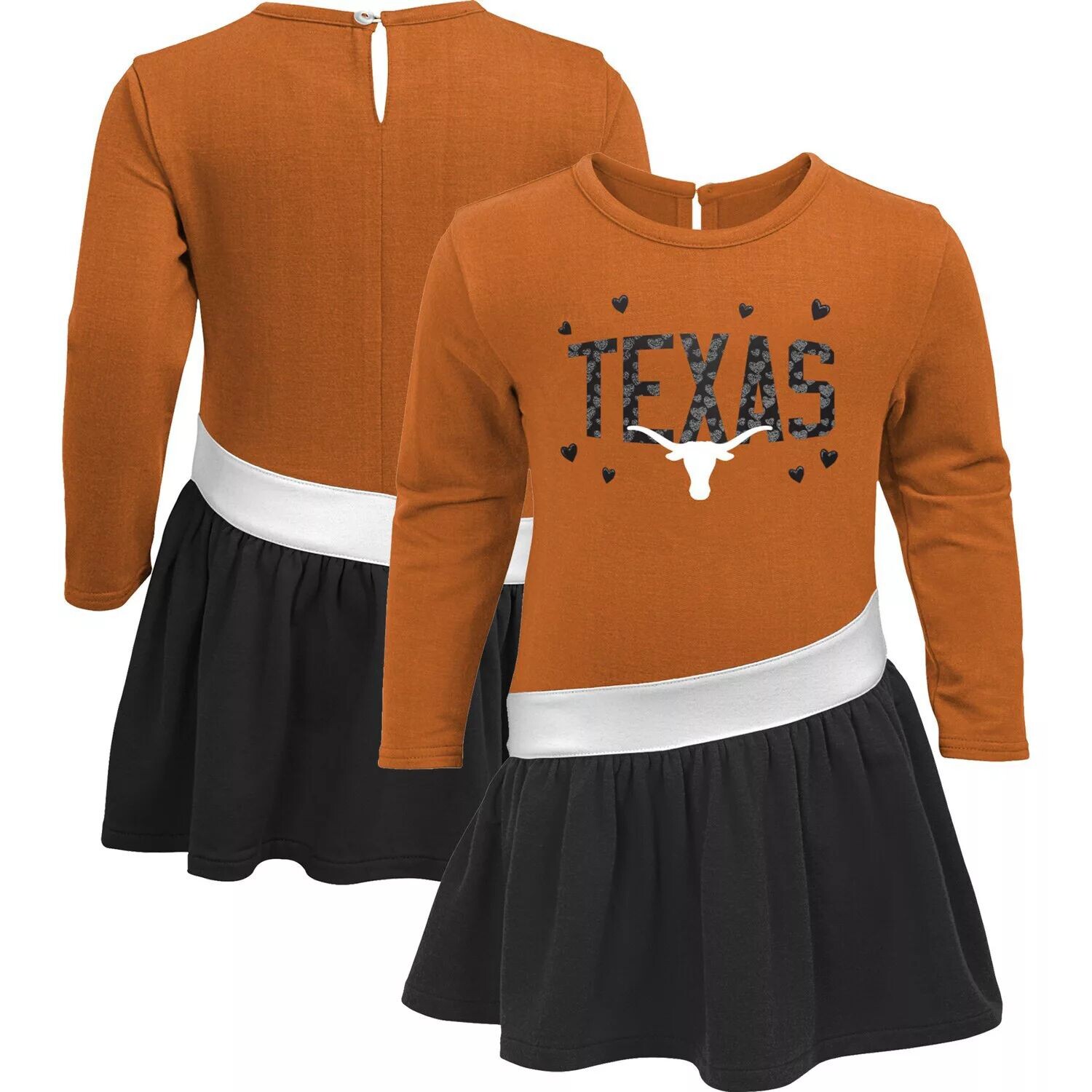 Платье из френч-махра для малышей Texas Orange Texas Longhorns от сердца к сердцу Outerstuff
Платье из френч-махра для малышей Texas Orange Texas Longhorns от сердца к сердцу Outerstuff
