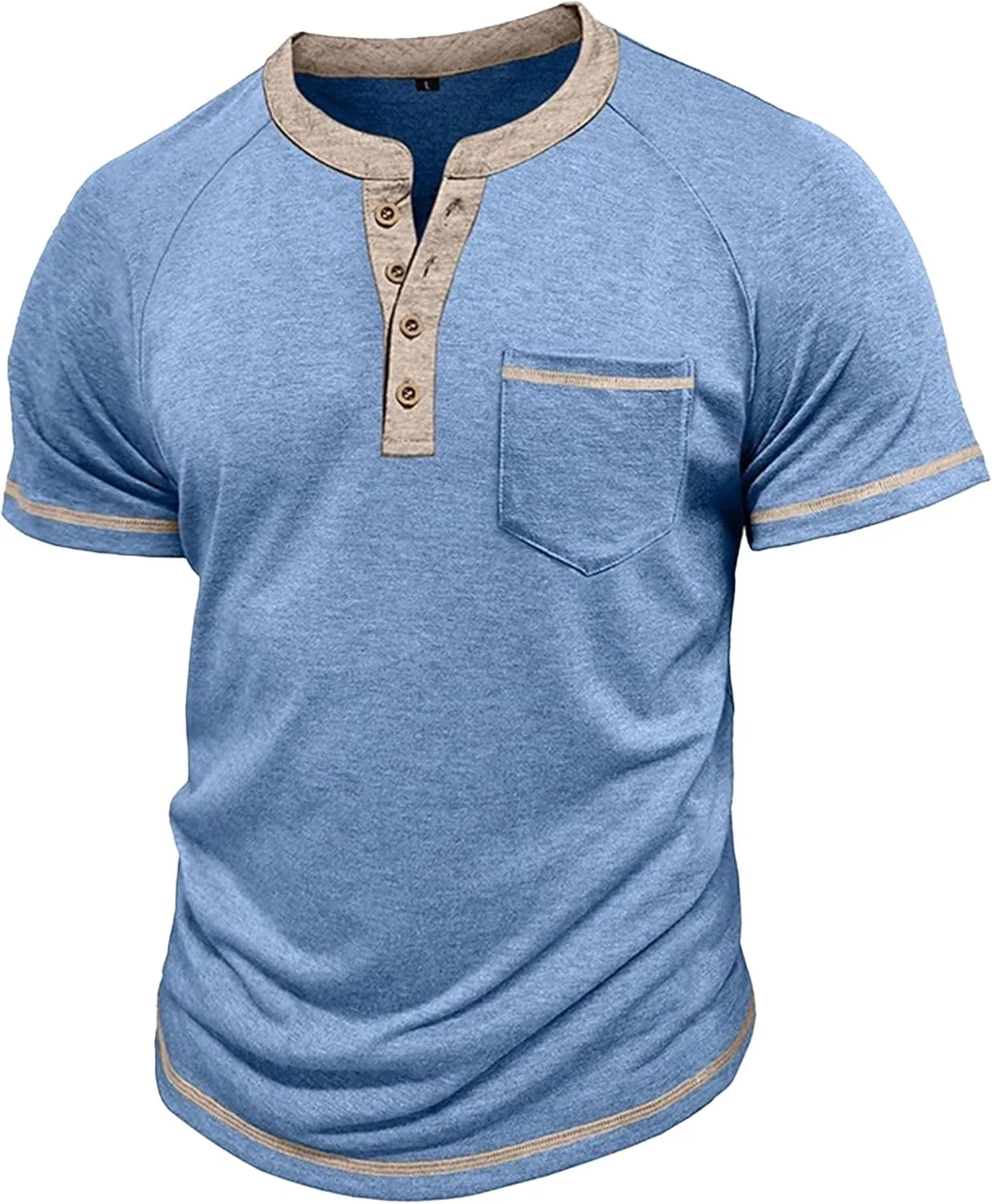 Мужская футболка Maiyifu-GJ с воротником-хенли и цветными блоками
Мужская футболка Maiyifu-GJ с воротником-хенли и цветными блоками