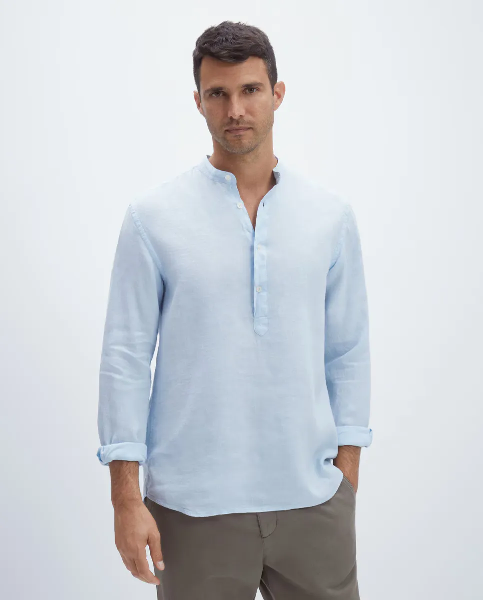 Мужская спортивная рубашка классического кроя из 100% льна Emidio Tucci, светло-голубой
Мужская спортивная рубашка классического кроя из 100% льна Emidio Tucci, светло-голубой
