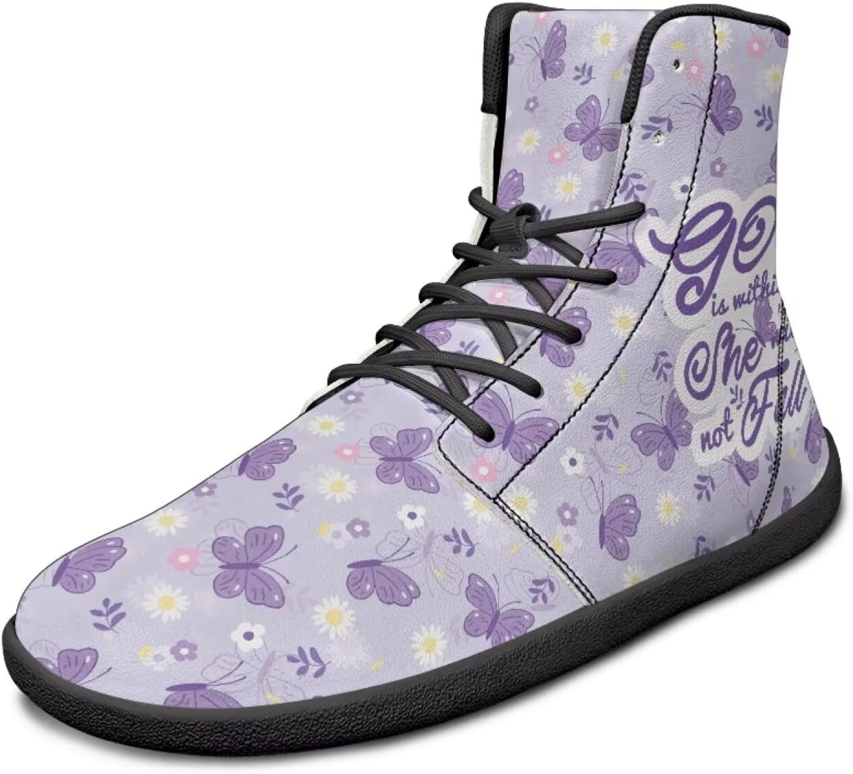 High Top Bible Faith обувь Мужские кроссовки с резиновой подошвой Босиковые ботинки Заземленные обувь Противоскользящие спортивные кроссовки Watdotory, Bible Purple Butterfly Flower Print
High Top Bible Faith обувь Мужские кроссовки с резиновой подошвой Босиковые ботинки Заземленные обувь Противоскользящие спортивные кроссовки Watdotory, Bible Purple Butterfly Flower Print