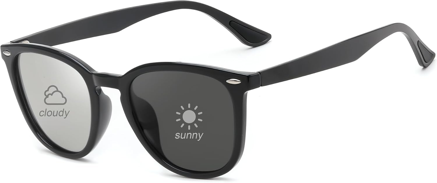 FEISEDY Ретро фотохромные классические поляризованные солнцезащитные очки для женщин и мужчин, модный винтажный стиль, артикул B1123, 003 Black Frame/Discolored Light Grey Lens
FEISEDY Ретро фотохромные классические поляризованные солнцезащитные очки для женщин и мужчин, модный винтажный стиль, артикул B1123, 003 Black Frame/Discolored Light Grey Lens