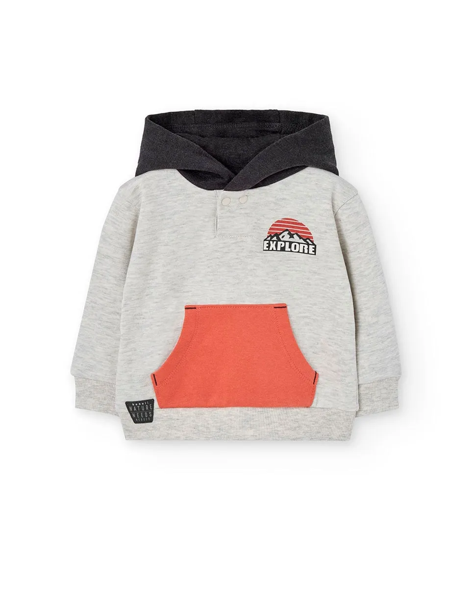 Детская толстовка с капюшоном и передним карманом Boboli, серый
Детская толстовка с капюшоном и передним карманом Boboli, серый