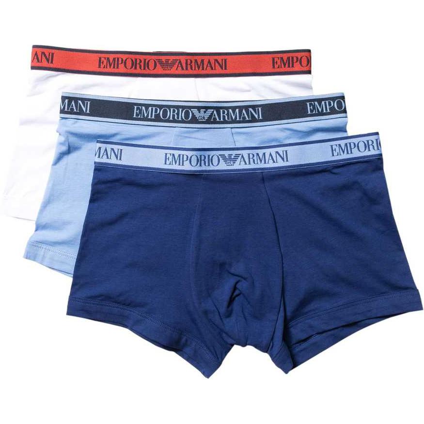 Трусы с логотипом на поясе Emporio Armani, набор из трёх штук (синий+белый+красный)
Трусы с логотипом на поясе Emporio Armani, набор из трёх штук (синий+белый+красный)