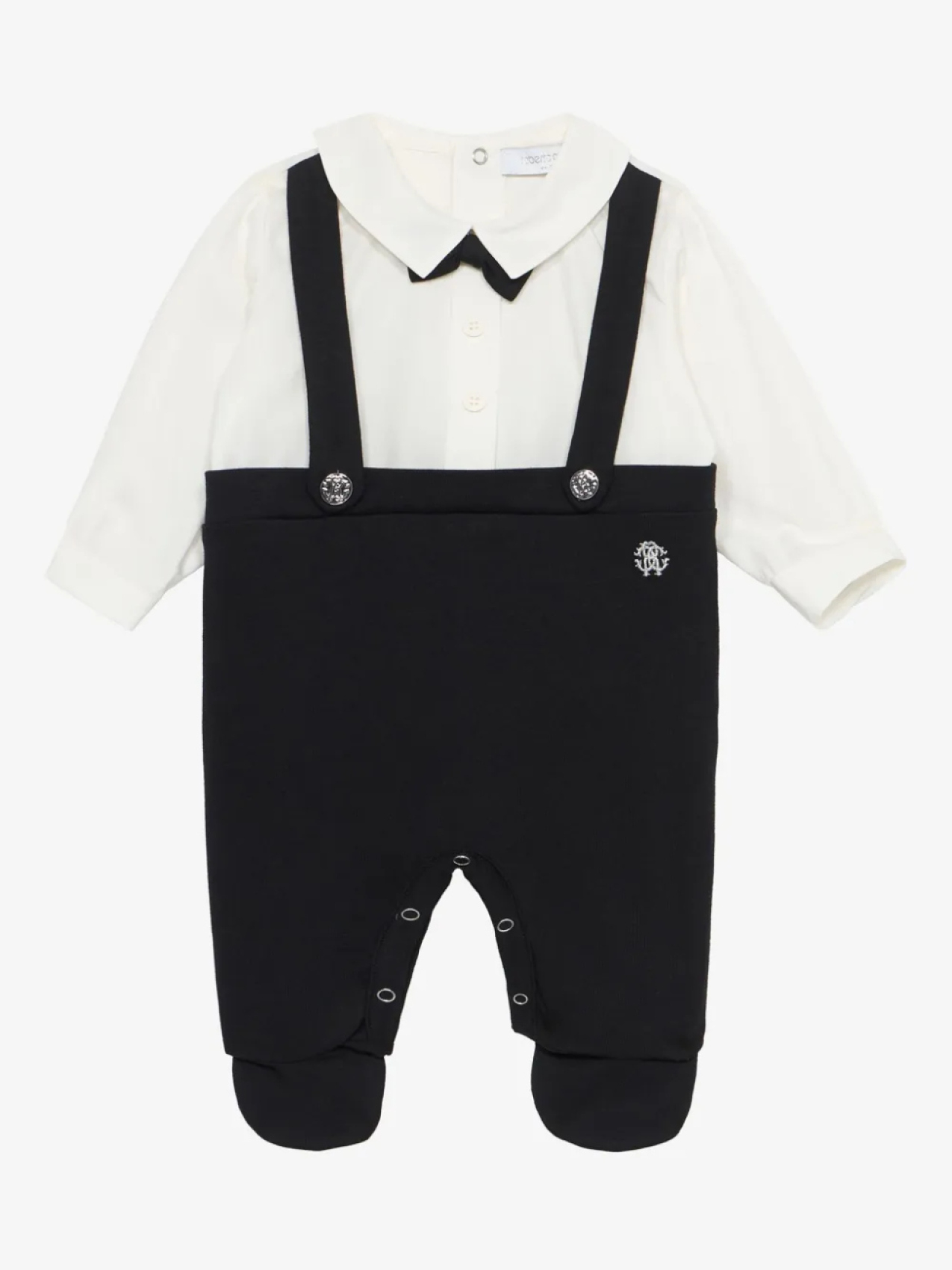 Детский комбинезон с бабочкой Roberto Cavalli Junior, черный 
Детский комбинезон с бабочкой Roberto Cavalli Junior, черный