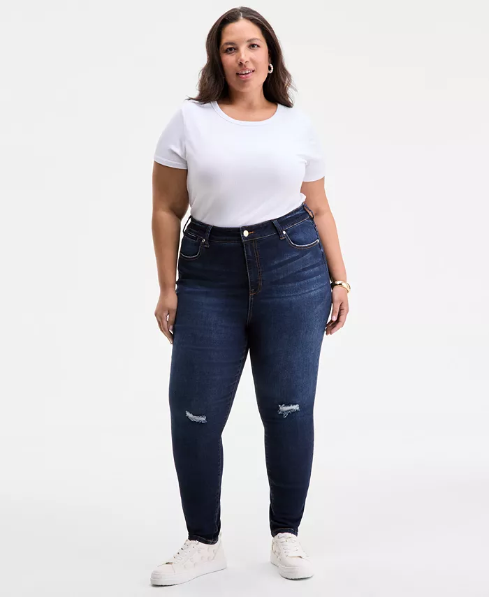 Модные джинсы-скинни больших размеров с высокой талией и потертостями On 34th, синий
Модные джинсы-скинни больших размеров с высокой талией и потертостями On 34th, синий