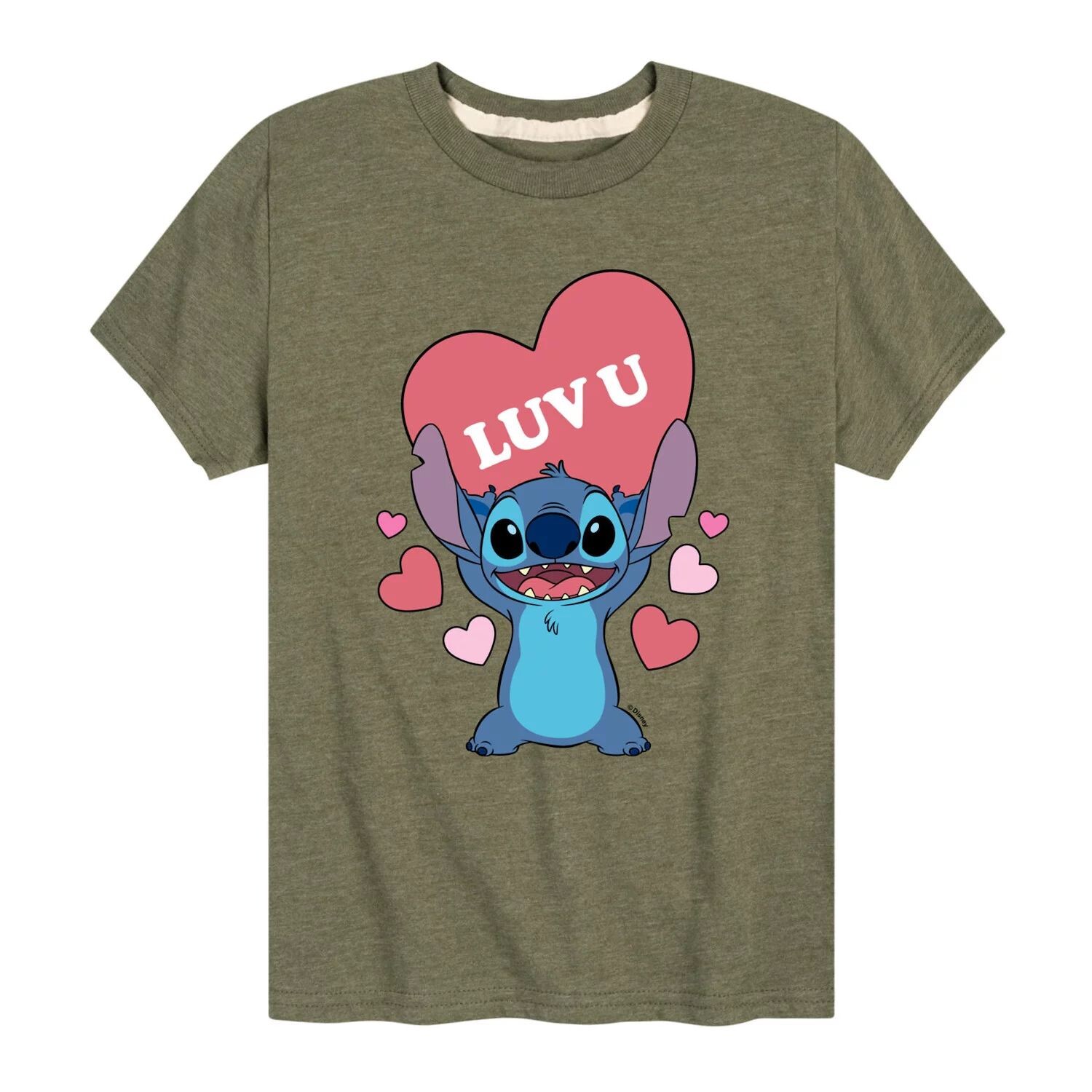 Футболка Disney's Lilo & Stitch с рисунком Luv U Heart для мальчиков 8–20 Licensed Character, зеленый
Футболка Disney's Lilo & Stitch с рисунком Luv U Heart для мальчиков 8–20 Licensed Character, зеленый