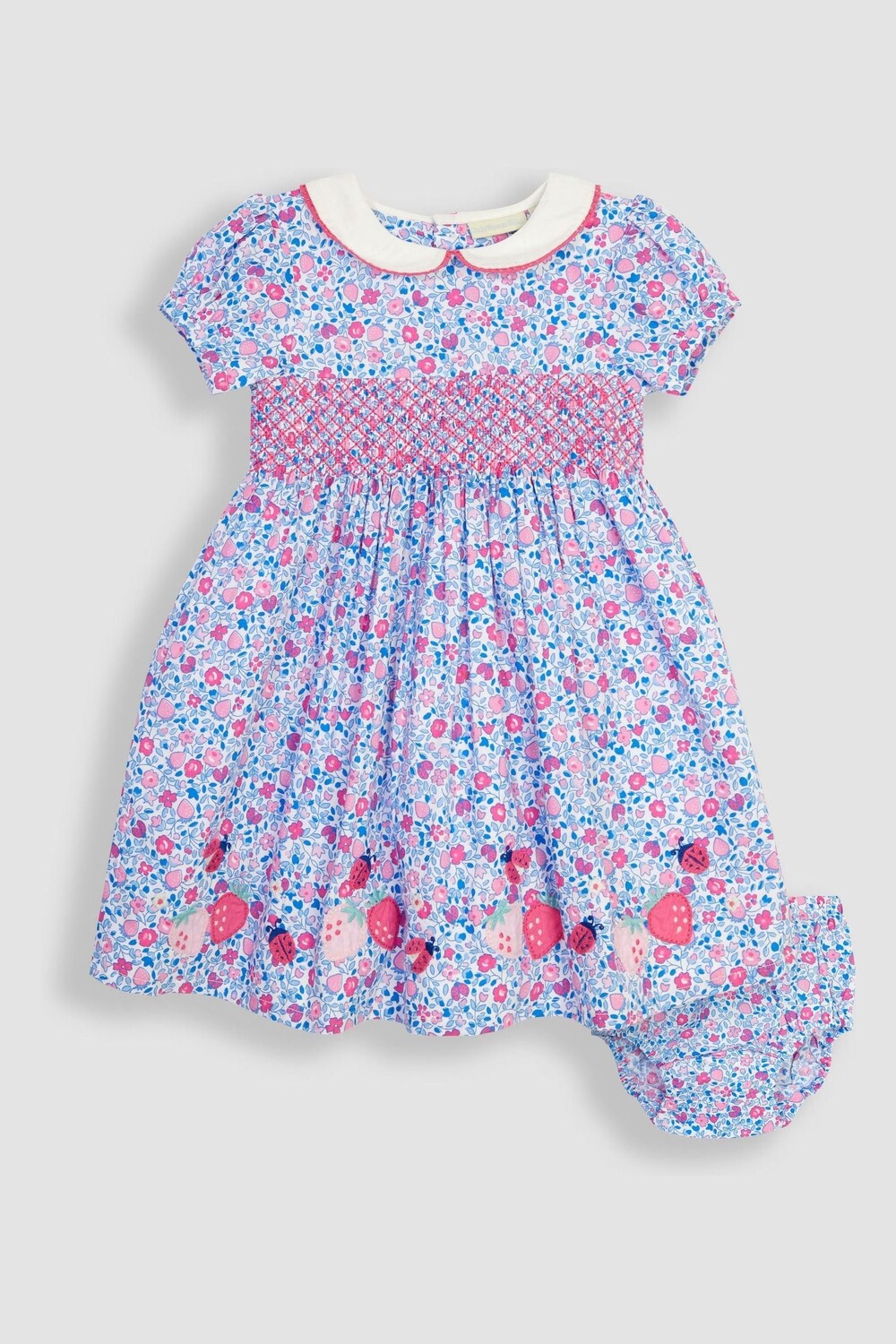 Платье с вышивкой и рюшами Jojo Maman Bébé, розовый
Платье с вышивкой и рюшами Jojo Maman Bébé, розовый