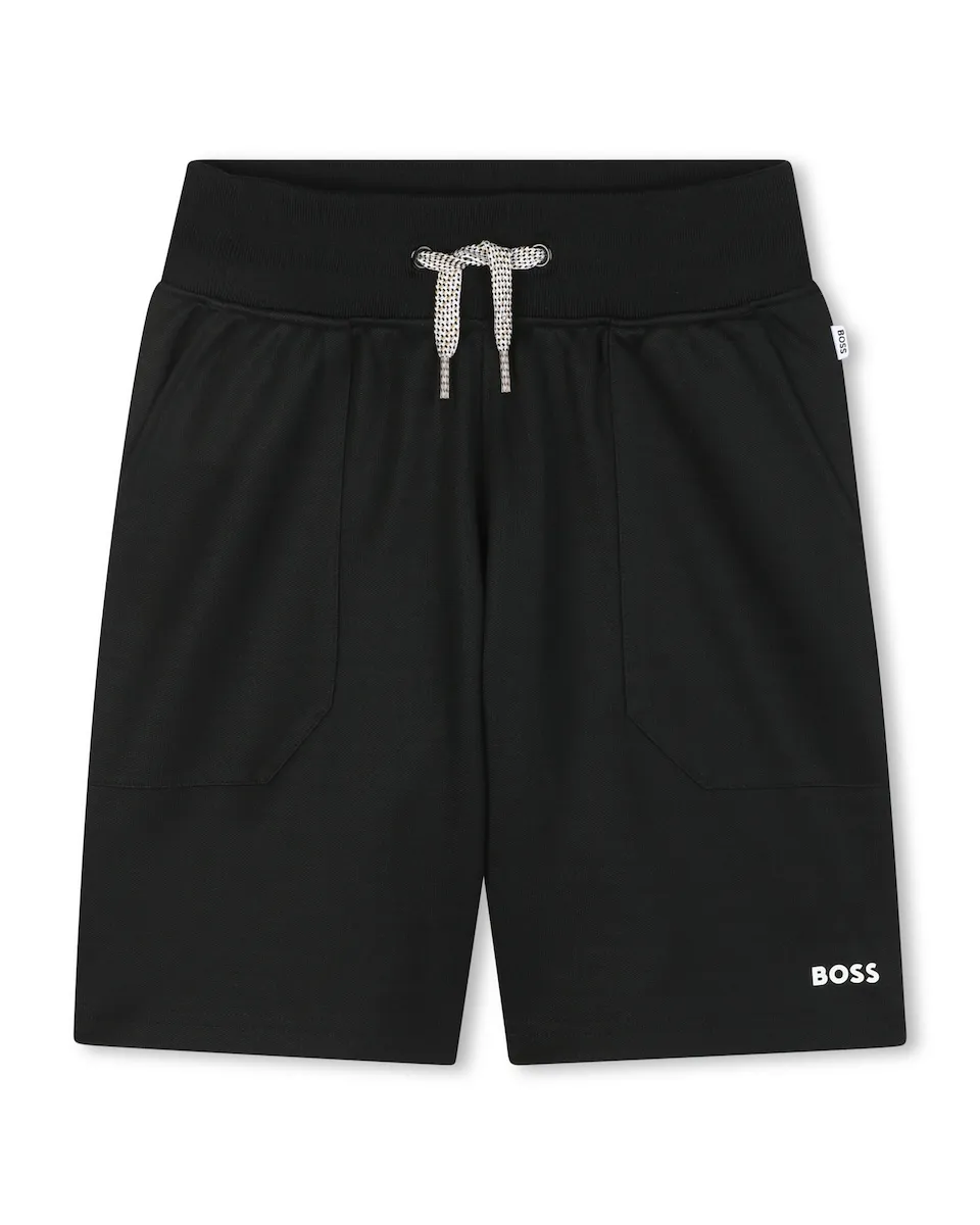 Детские бермуды с гладкой тканью и регулирующим шнурком BOSS Kidswear, черный
Детские бермуды с гладкой тканью и регулирующим шнурком BOSS Kidswear, черный