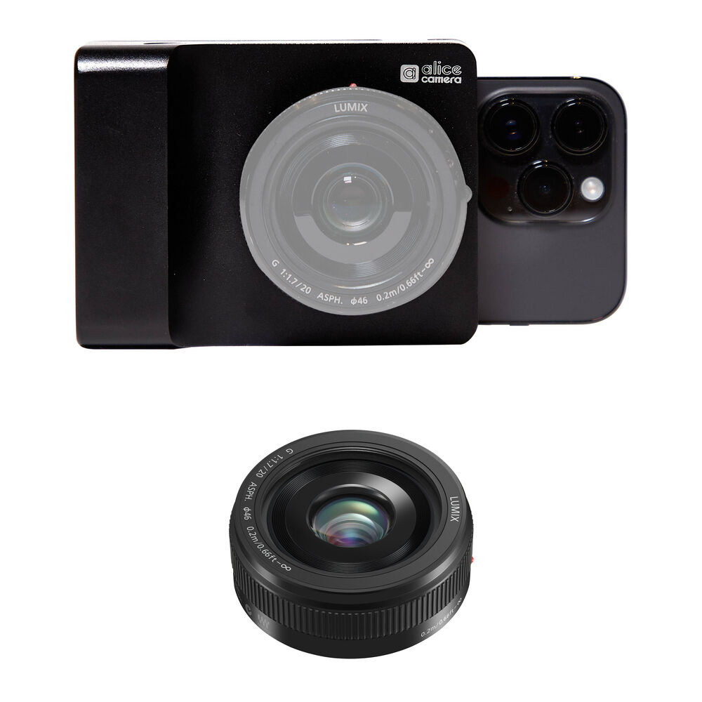 Alice Camera Mirrorless Phone Add-On & Panasonic Lumix G 20mm
Alice Camera Mirrorless Phone Add-On & Panasonic Lumix G 20mm