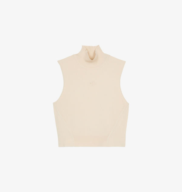 Трикотажный топ без рукавов с вышитым логотипом и высоким воротом The Kooples, коричневый
Трикотажный топ без рукавов с вышитым логотипом и высоким воротом The Kooples, коричневый