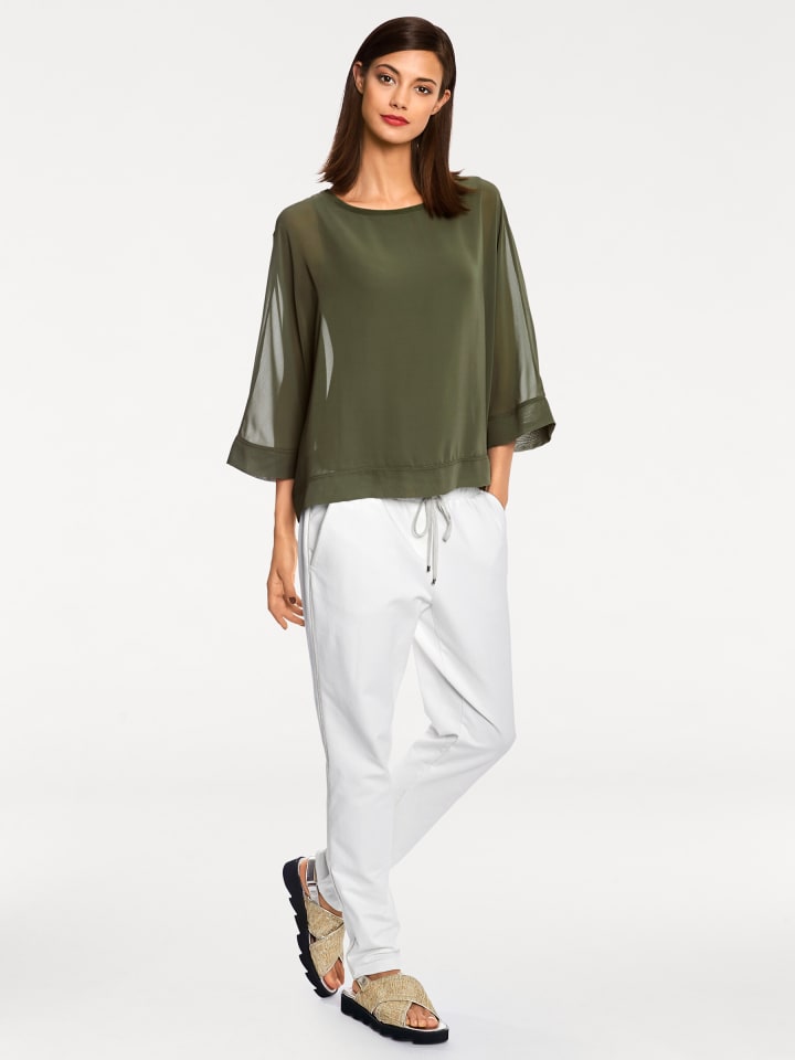 Блузка-рубашка оливкового цвета Heine
Блузка-рубашка оливкового цвета Heine