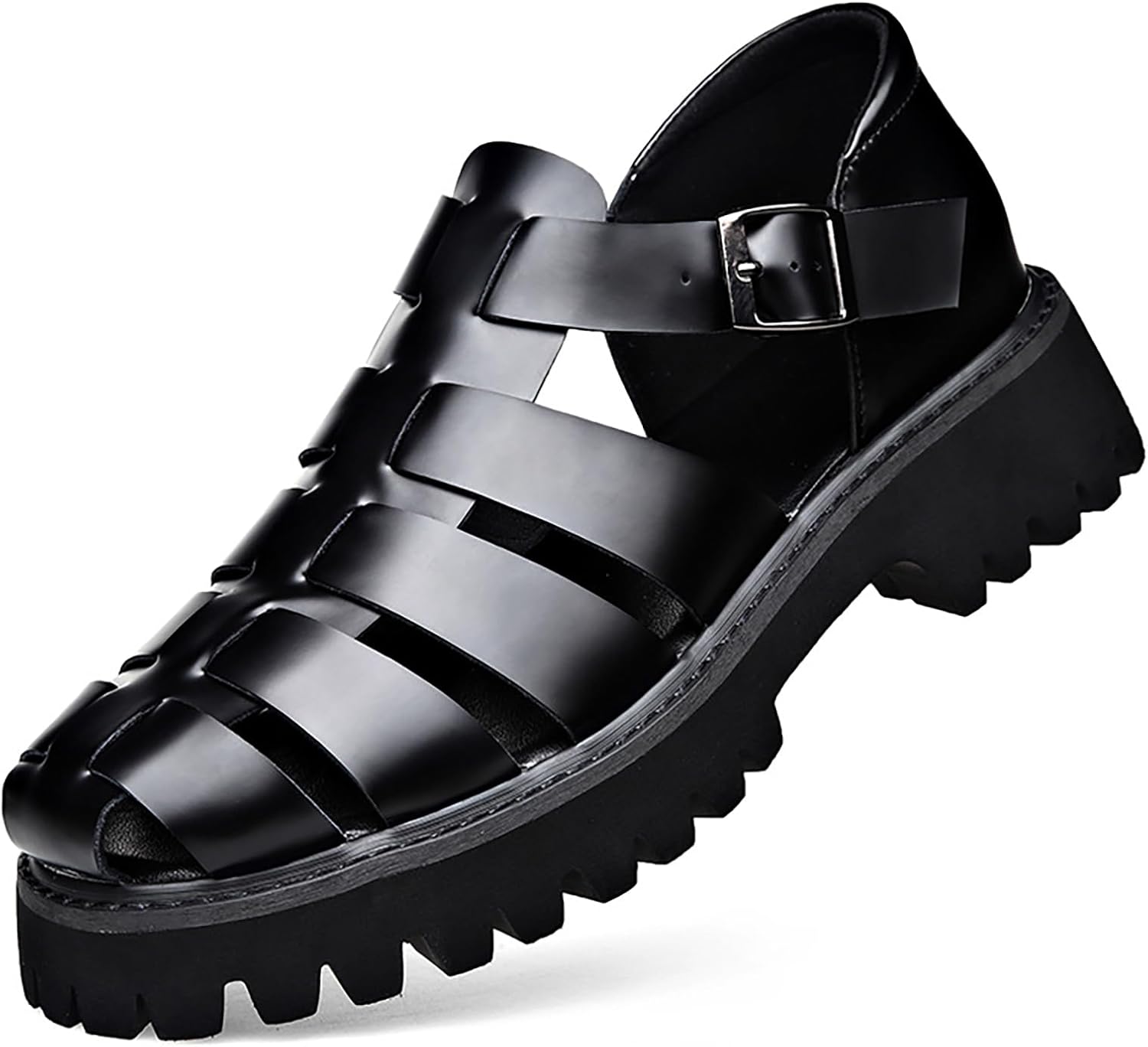 Мужские сандалии LVOMU из натуральной кожи на платформе с регулируемым ремешком на щиколотке, закрытым носком, противоскользящей подошвой, водоотталкивающие, для ходьбы и вождения, черный
Мужские сандалии LVOMU из натуральной кожи на платформе с регулируемым ремешком на щиколотке, закрытым носком, противоскользящей подошвой, водоотталкивающие, для ходьбы и вождения, черный