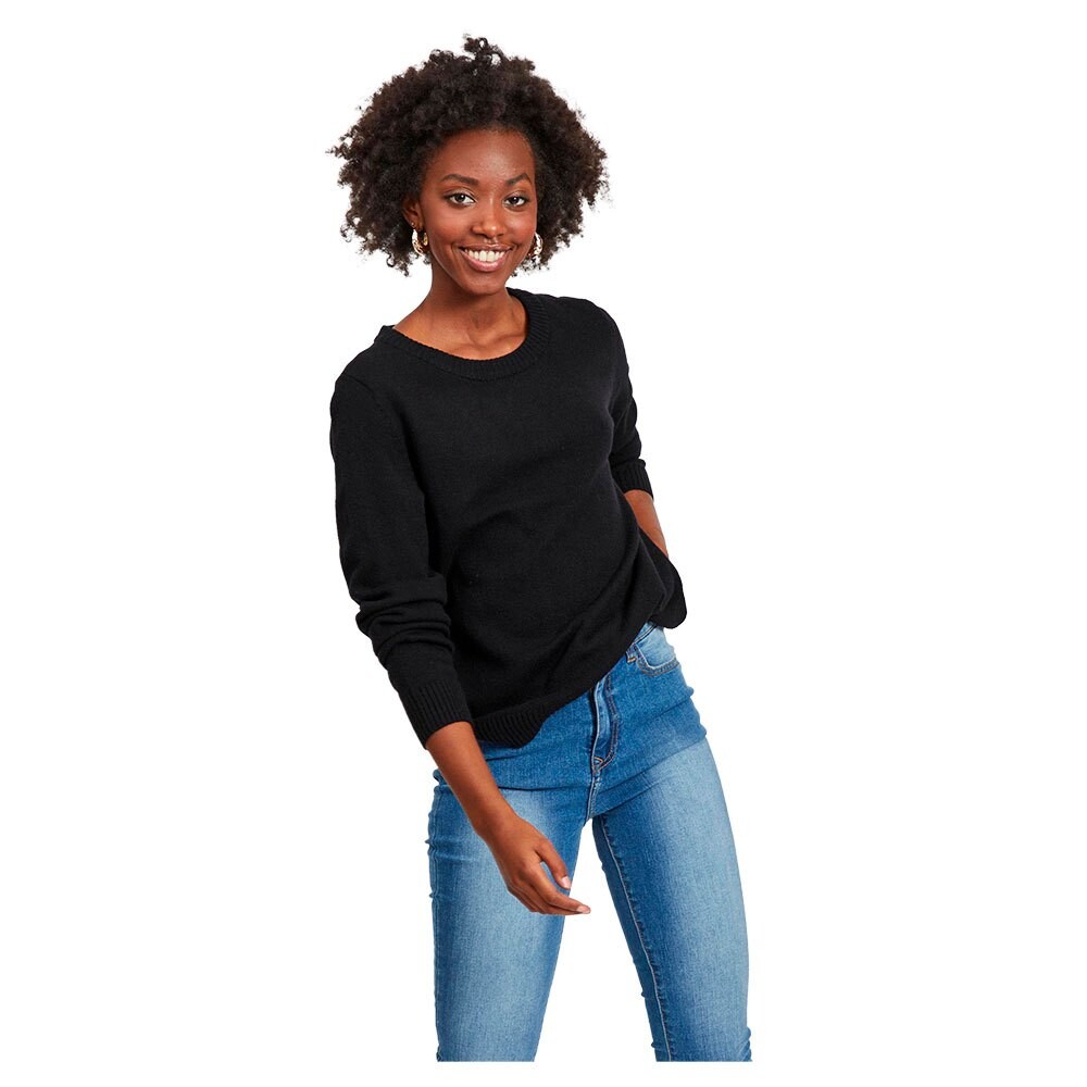 Свитер Vila Ril Long Sleeve O Neck, черный 
Свитер Vila Ril Long Sleeve O Neck, черный