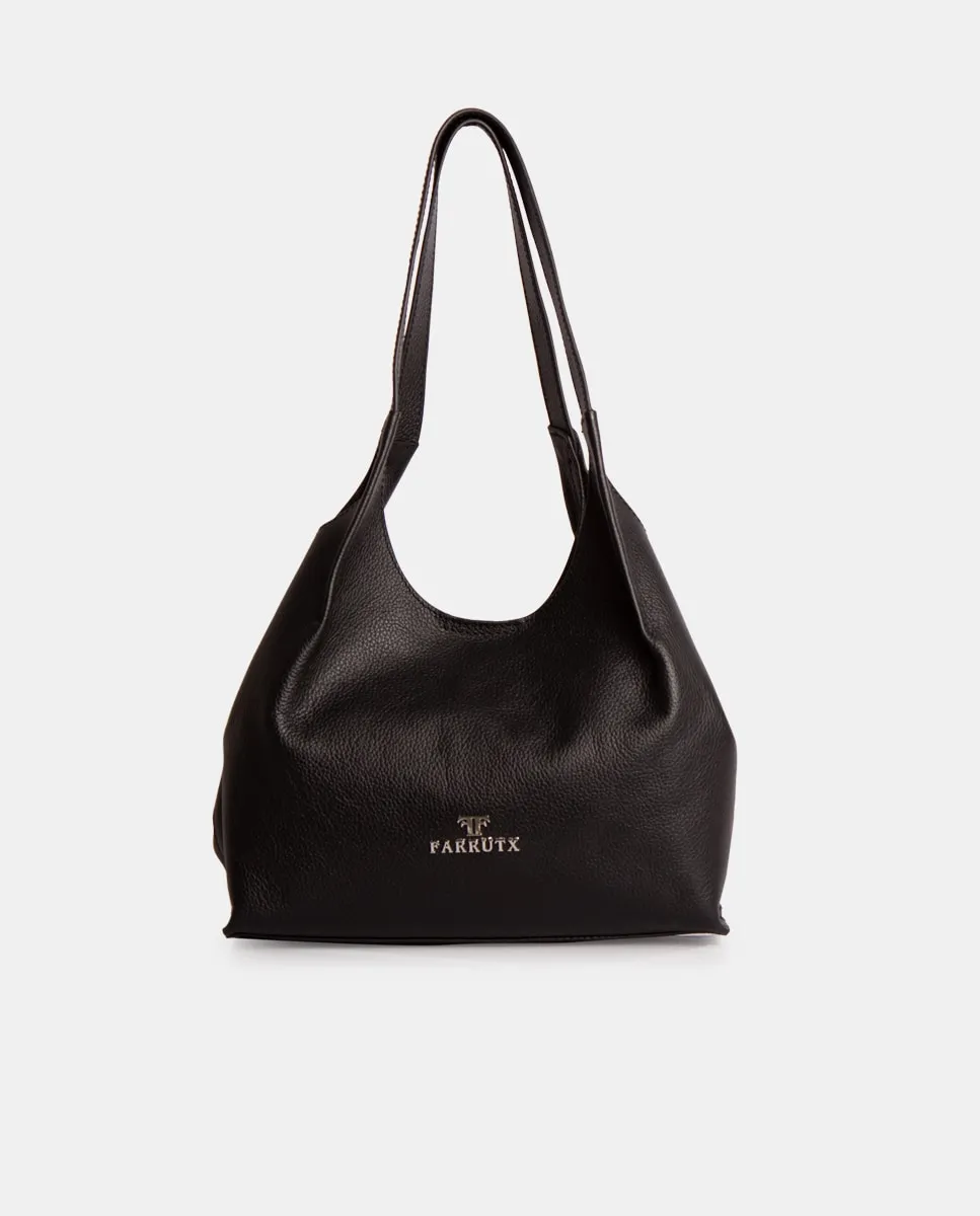 Мини-шоппер из тисненой кожи Farrutx, черный
Мини-шоппер из тисненой кожи Farrutx, черный