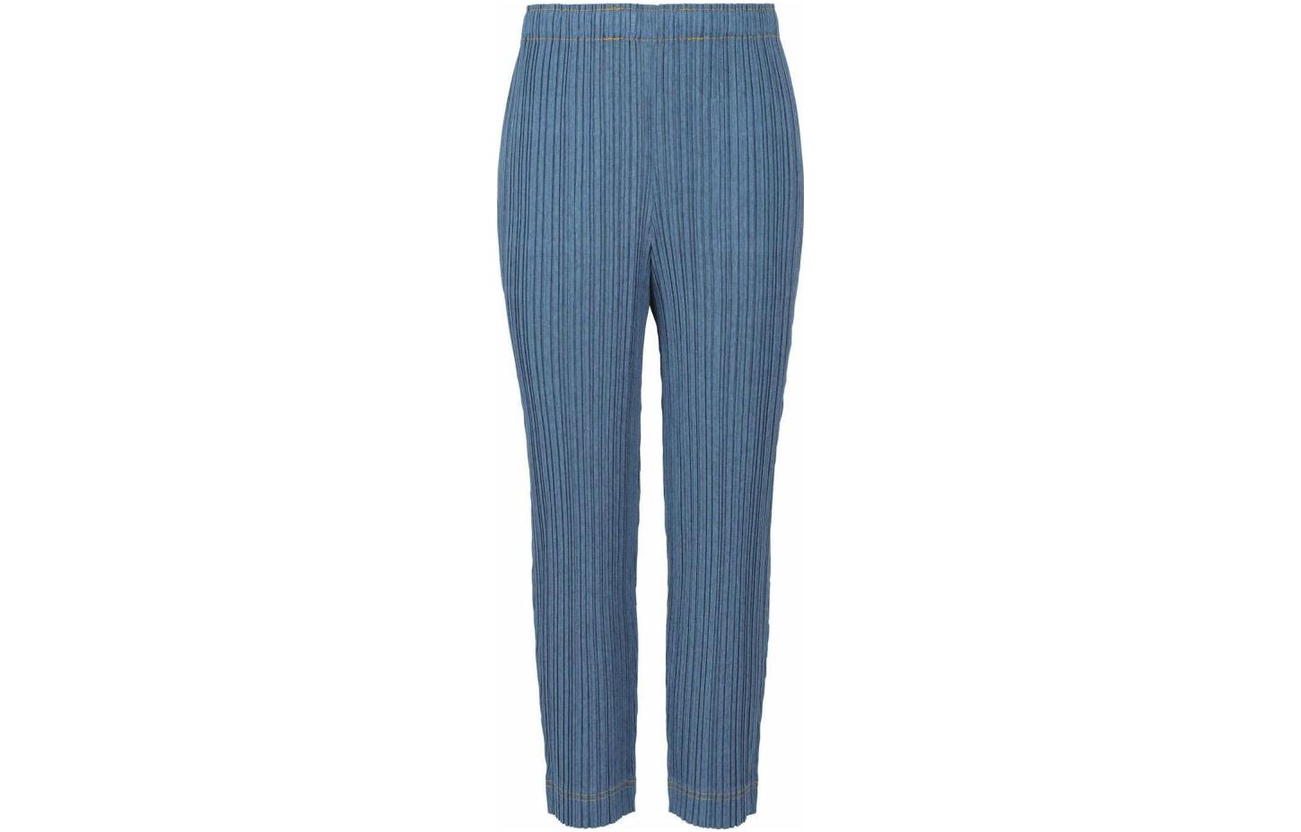 Женские синие повседневные брюки PLEATS PLEASE ISSEY MIYAKE 
Женские синие повседневные брюки PLEATS PLEASE ISSEY MIYAKE