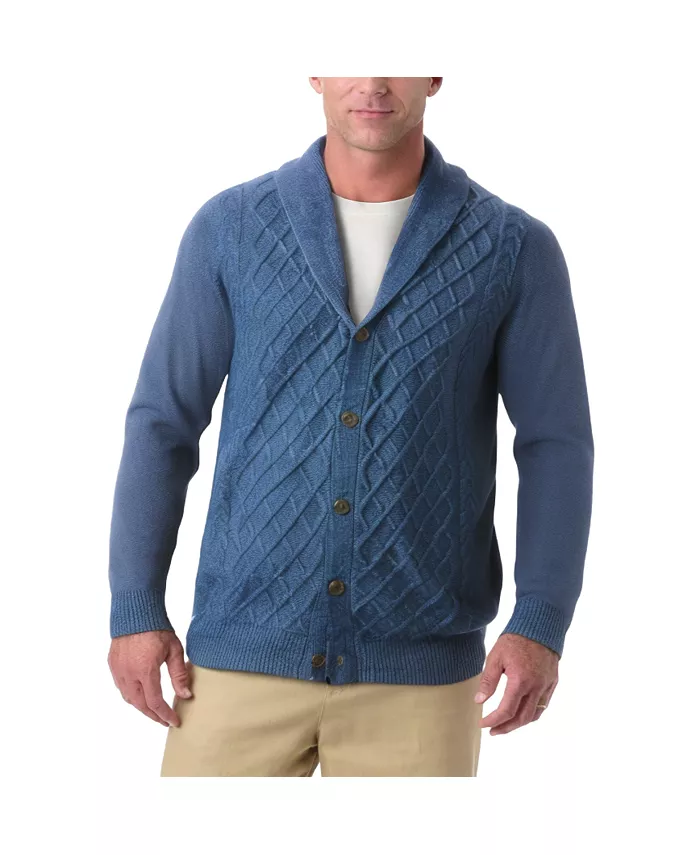 Большой и высокий кардиган с мягким вязаным кабельным узором и воротником-шалью Kingsize, синий
Большой и высокий кардиган с мягким вязаным кабельным узором и воротником-шалью Kingsize, синий