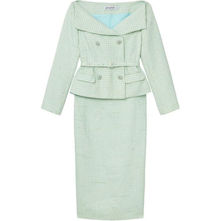 Автопортрет дабл-брестед твид миди платье Self-portrait, зеленый
Автопортрет дабл-брестед твид миди платье Self-portrait, зеленый