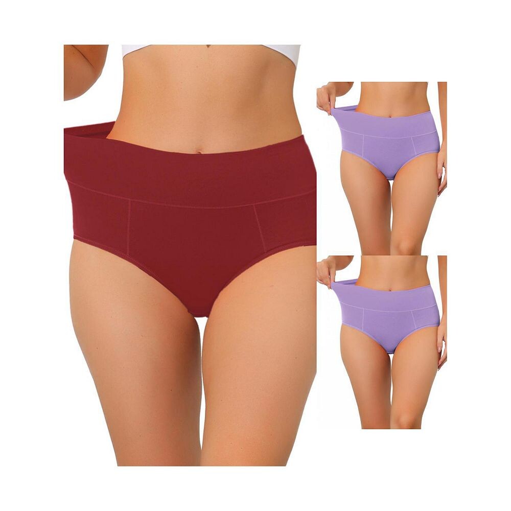 3 упаковки женского хлопкового нижнего белья с высокой талией (доступны в размерах больших размеров и разных цветах), нижнего белья для контроля живота ALLEGRA K, цвет Light Purple Burgundy
3 упаковки женского хлопкового нижнего белья с высокой талией (доступны в размерах больших размеров и разных цветах), нижнего белья для контроля живота ALLEGRA K, цвет Light Purple Burgundy