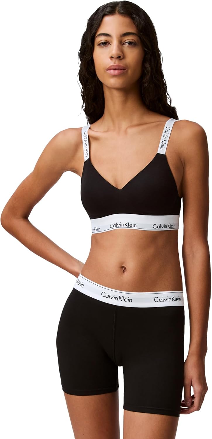 Женский современный хлопковый бюстгальтер-бралетт Calvin Klein с легкой подкладкой, Black
Женский современный хлопковый бюстгальтер-бралетт Calvin Klein с легкой подкладкой, Black