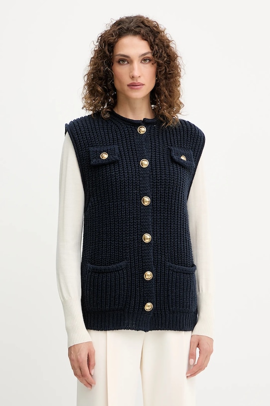 Шерстяной жилет Luisa Spagnoli, темно-синий
Шерстяной жилет Luisa Spagnoli, темно-синий