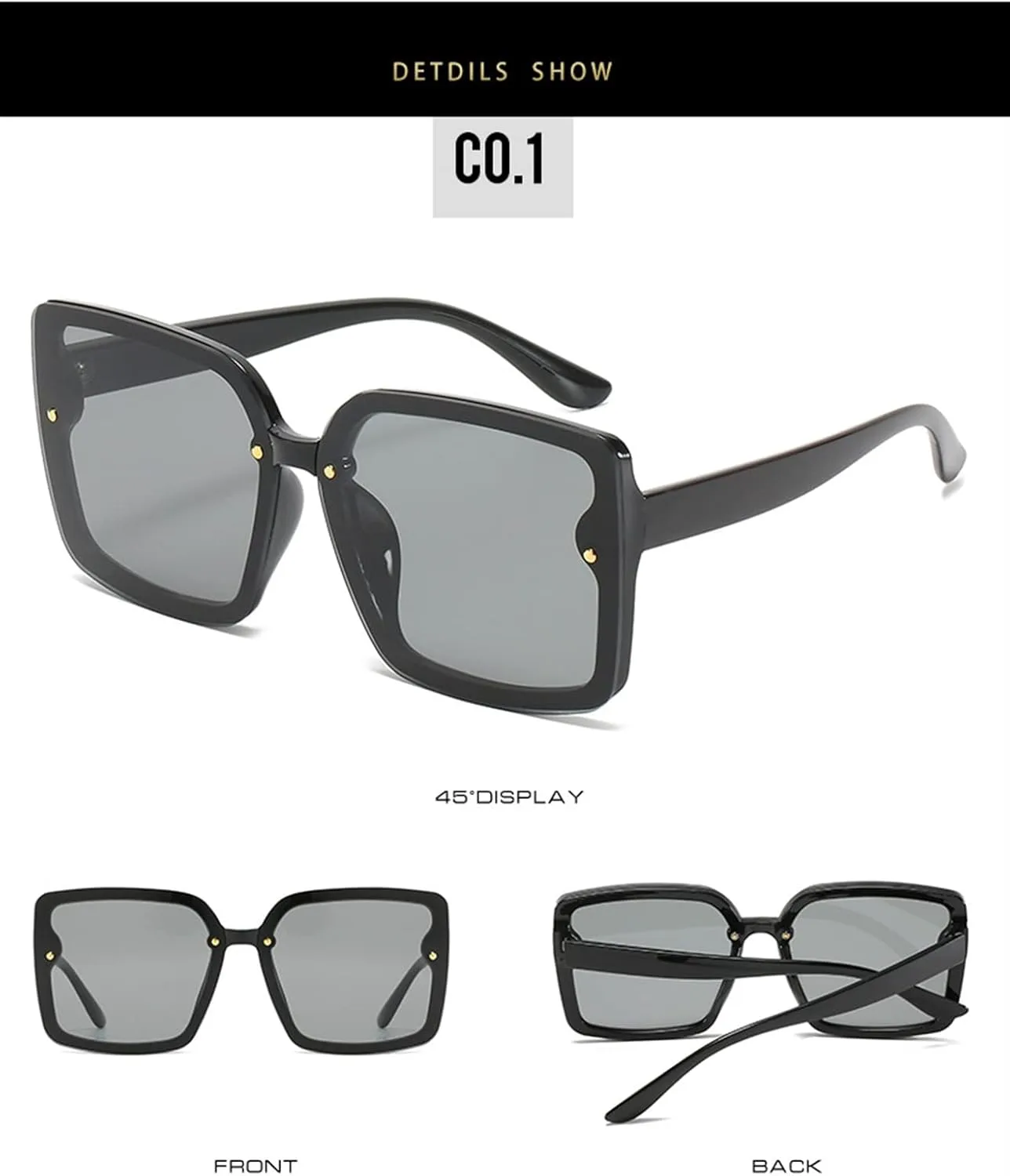 Квадратные ретро-солнцезащитные очки для мужчин и женщин, идеально подходящие для отдыха на природе, пляжа и отпуска (Цвет: E, Размер: Средний) MTZJH, One Color
Квадратные ретро-солнцезащитные очки для мужчин и женщин, идеально подходящие для отдыха на природе, пляжа и отпуска (Цвет: E, Размер: Средний) MTZJH, One Color